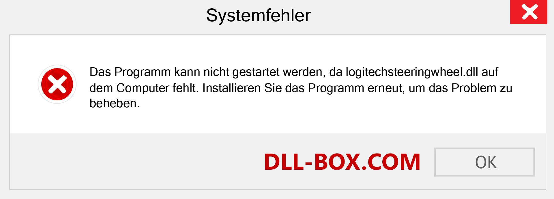 logitechsteeringwheel.dll-Datei fehlt?. Download für Windows 7, 8, 10 - Fix logitechsteeringwheel dll Missing Error unter Windows, Fotos, Bildern